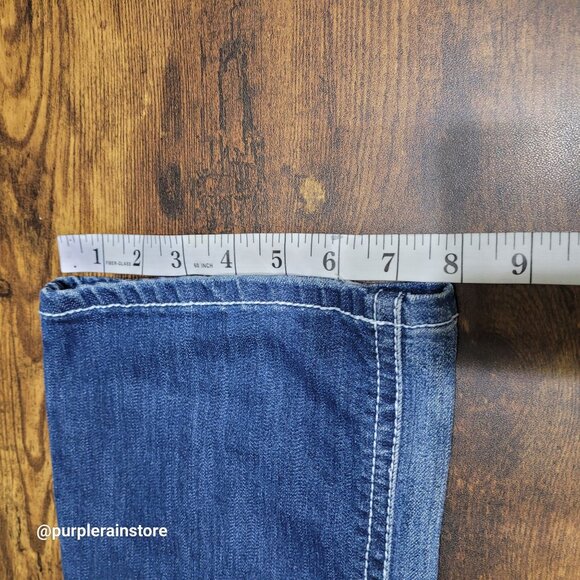 Vtg Zanadi Jeans Size 9 Bootcut Low Rise Embellished Button Flap Western Y2K - Picture 11 of 13